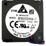 8034021485 BFB0312HA-CR00, Fan Blower 12VDC Square - 30mm L x 30mm H Ball 1.5 CFM (0.042m³/min) 3 Wire Leads Hirschmann