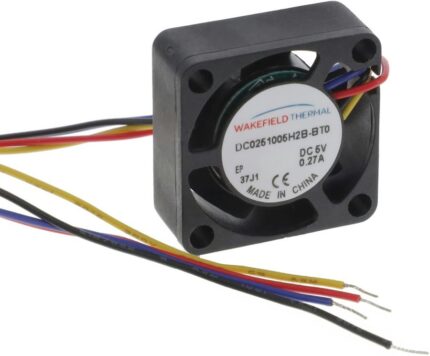 8034024758 DC0251005H2B-BT0, Fan Tubeaxial 5VDC Square - 25mm L x 25mm H Ball 2.4 CFM (0.067m³/min) 4 Wire Leads Hirschmann
