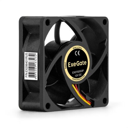 8038575127 EX296401RUS, Вентилятор 12В DC ExeGate EX07025S3P (70x70x25 мм, Sleeve bearing (подшипник скольжения), 3pin, 3500RPM, 35dBA) Hirschmann