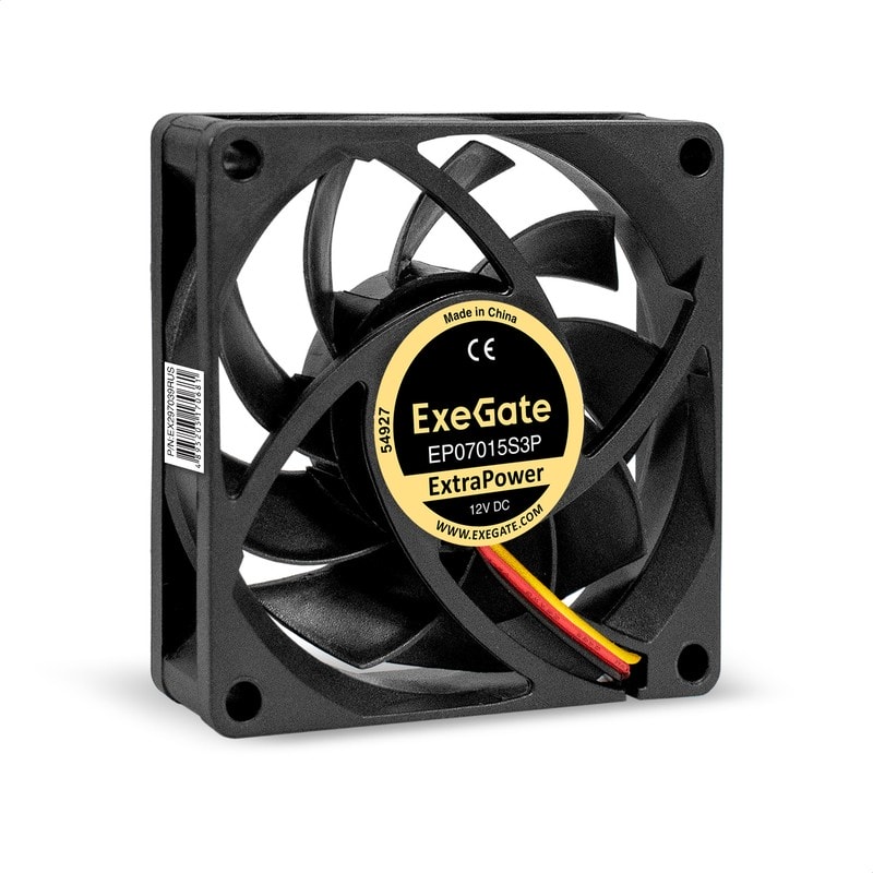 doc055499763 8038575168 EX297039RUS, Вентилятор 12В DC ExeGate ExtraPower EP07015S3P (70x70x15 мм, Sleeve bearing (подшипник скольжения), 3pin, 3000RPM, 27dBA) Hirschmann — изображение 1