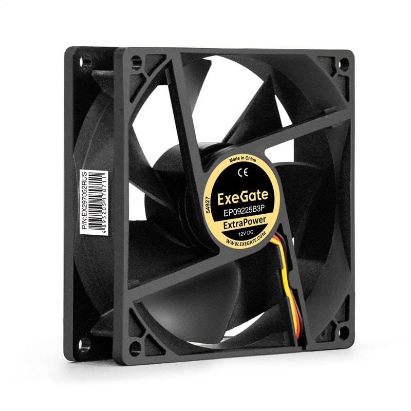 doc055499866 8038575181 EX297052RUS, Вентилятор 12В DC ExeGate ExtraPower EP09225B3P (92x92x25 мм, 2-Ball (двойной шарикоподшипник), 3pin, 2500RPM, 32dBA) Hirschmann — изображение 1