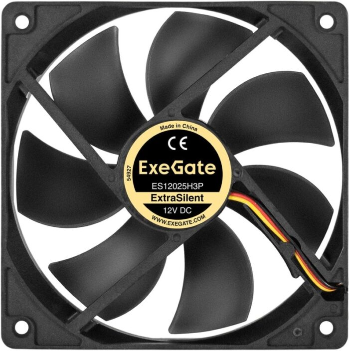 8038575185 EX297056RUS, Вентилятор 12В DC ExeGate ExtraSilent ES12025H3P (120x120x25 мм, Hydraulic bearing (гидродинамический), 3pin, 1300RPM, 22dBA) Hirschmann — изображение 2