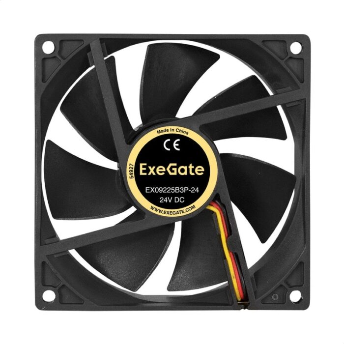 8038575210 EX297087RUS, Вентилятор 24В DC ExeGate EX09225B3P-24 (92x92x25 мм, 2-Ball (двойной шарикоподшипник), 3pin, 2750RPM, 34dBA) Hirschmann — изображение 2