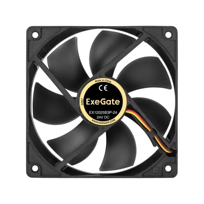 8038575214 EX297093RUS, Вентилятор 24В DC ExeGate EX12025B3P-24 (120x120x25 мм, 2-Ball (двойной шарикоподшипник), 3pin, 2200RPM, 35dBA) Hirschmann — изображение 2