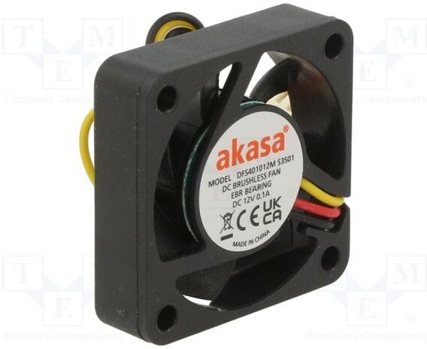 doc055541704 8026989801 AK-4010MS, Fan: DC; axial; 12VDC; 40x40x10mm; 28.5dBA; EBR; 5400rpm; 2.41mmH2O Hirschmann — изображение 1