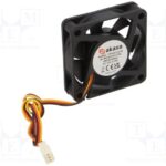 8026989781 AK-6015MS, Fan: DC; axial; 12VDC; 60x60x15mm; 32.7dBA; EBR; 4300rpm; 2.55mmH2O Hirschmann