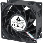 8006404857 THD0948HE-A, DC Fans Tubeaxial Fan, 92x38mm, 48VDC, Ball, 4x Lead Wires, Lock Rotor Sensor, Tach, PWM Hirschmann