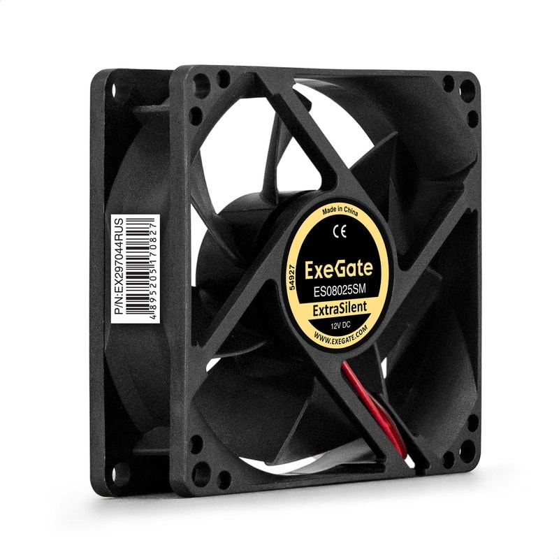 doc055616663 8038575173 EX297044RUS, Вентилятор 12В DC ExeGate ExtraSilent ES08025SM (80x80x25 мм, Sleeve bearing (подшипник скольжения), Molex, 1900RPM, 20dBA) Hirschmann — изображение 1