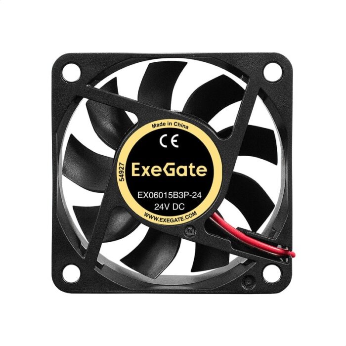 8038575199 EX297076RUS, Вентилятор 24В DC ExeGate EX06015B3P-24 (60x60x15 мм, 2-Ball (двойной шарикоподшипник), 3pin, 5000RPM, 35dBA) Hirschmann — изображение 2