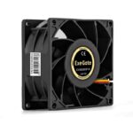 8038575208 EX297085RUS, Вентилятор 24В DC ExeGate EX08038S3P-24 (80x80x38 мм, Sleeve bearing (подшипник скольжения), 3pin, 4500RPM, 43dBA) Hirschmann