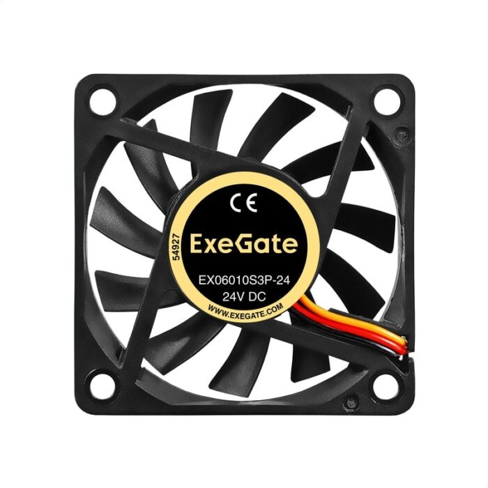 8038575197 EX297073RUS, Вентилятор 24В DC ExeGate EX06010S3P-24 (60x60x10 мм, Sleeve bearing (подшипник скольжения), 3pin, 3000RPM, 24dBA) Hirschmann — изображение 2