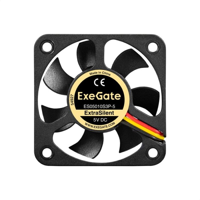 8038575134 EX297000RUS, Вентилятор 5В DC ExeGate ExtraSilent ES05010S3P-5 (50x50x10 мм, Sleeve bearing (подшипник скольжения), 3pin, 4000RPM, 22dBA) Hirschmann — изображение 3