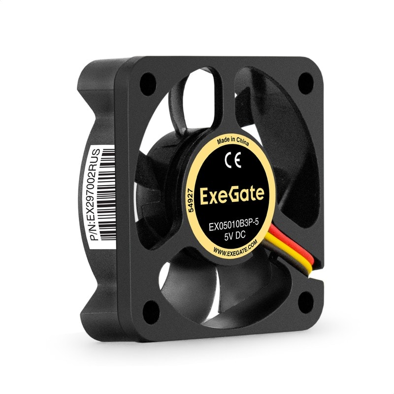 doc055665696 8038575136 EX297002RUS, Вентилятор 5В DC ExeGate EX05010B3P-5 (50x50x10 мм, 2-Ball (двойной шарикоподшипник), 3pin, 5500RPM, 27dBA) Hirschmann — изображение 1