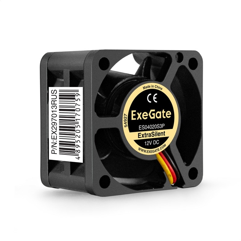 doc055665730 8038575146 EX297013RUS, Вентилятор 12В DC ExeGate ExtraSilent ES04020S3P (40x40x20 мм, Sleeve bearing (подшипник скольжения), 3pin, 5500RPM, 24dBA) Hirschmann — изображение 1