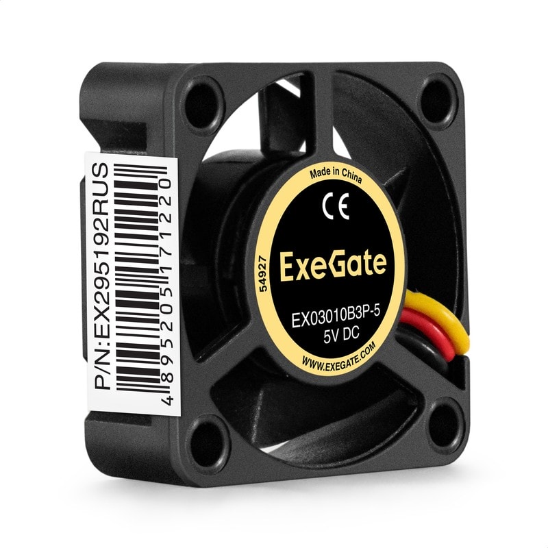 doc055702361 8038575117 EX295192RUS, Вентилятор 5В DC ExeGate EX03010B3P-5 (30x30x10 мм, 2-Ball (двойной шарикоподшипник), 3pin, 9500RPM, 26dBA) Hirschmann — изображение 1