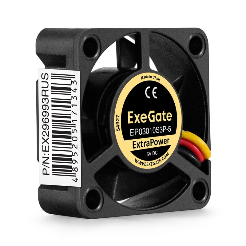 doc055702409 8038575129 EX296993RUS, Вентилятор 5В DC ExeGate ExtraPower EP03010S3P-5 (30x30x10 мм, Sleeve bearing (подшипник скольжения), 3pin, 12000RPM, 33dBA) Hirschmann — изображение 1