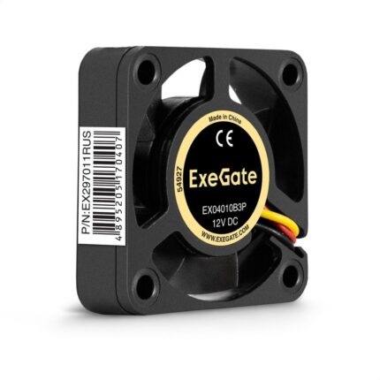 8038575145 EX297011RUS, Вентилятор 12В DC ExeGate EX04010B3P (40x40x10 мм, 2-Ball (двойной шарикоподшипник), 3pin, 5500RPM, 26dBA) Hirschmann