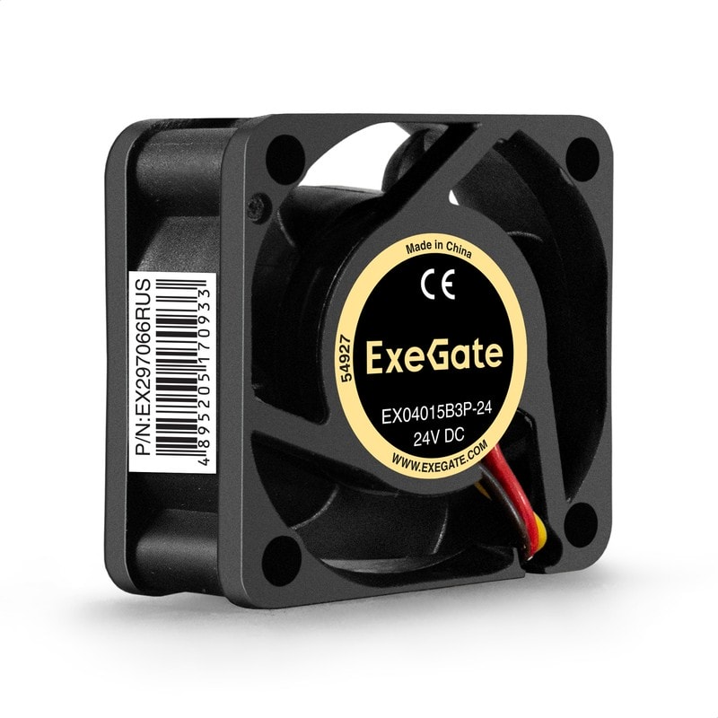 doc055702497 8038575190 EX297066RUS, Вентилятор 24В DC ExeGate EX04015B3P-24 (40x40x15 мм, 2-Ball (двойной шарикоподшипник), 3pin, 7800RPM, 33dBA) Hirschmann — изображение 1