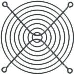 8006413772 08130-02, Fan Accessories 120mm Wire Form Fan Guard, Black E.D. Finish Hirschmann