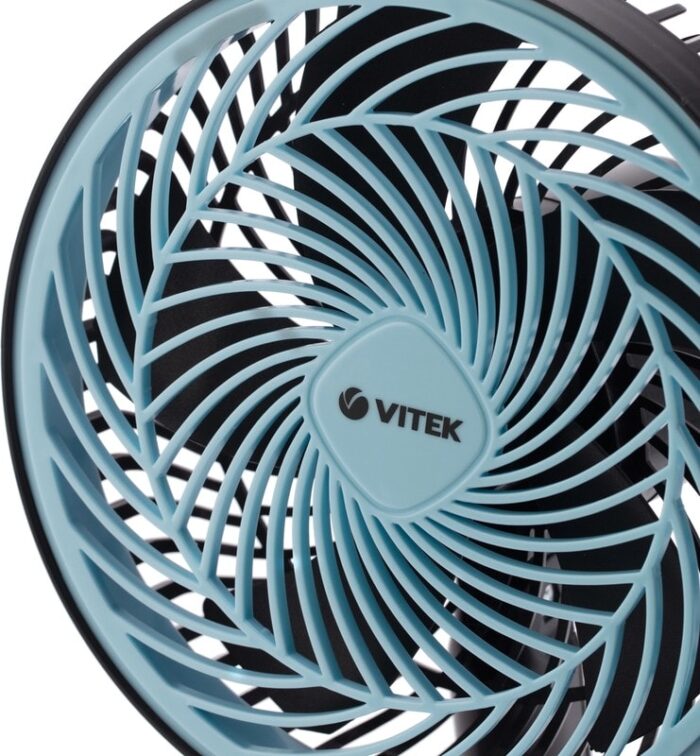 8037583818 Вентилятор настольный Vitek VT-2072, черный и голубой Hirschmann — изображение 6