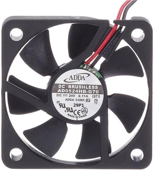doc056138540 8007649383 AD0524HB-G70(BT1), DC Fans Axial Fan, 50x50x10mm, 24VDC, 10.3CFM, 2.64W, 30.4dBA, 0.100"H2O, 2 Ball Hirschmann — изображение 1
