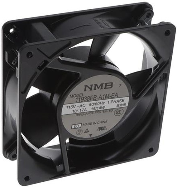 doc056311203 8033899750 11938FB-A1M-EA-00, Fan Tubeaxial 115VAC Square - 119mm L x 119mm H Ball 100.0 CFM (2.80m³/min) 2 Terminals Hirschmann — изображение 1