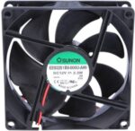 8007488582 EE92251BX-000U-A99, Вентилятор осевой, 12В DC, 92х92х25мм, 0.19А, 2.3Вт, качения, 3400об/мин, 2 провода Hirschmann — изображение 2