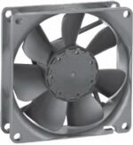 8006942533 8414NHU, Fan Tubeaxial 24VDC Square - 80mm L x 80mm H Ball 46.5 CFM (1.30m³/min) 2 Wire Leads Hirschmann — изображение 2