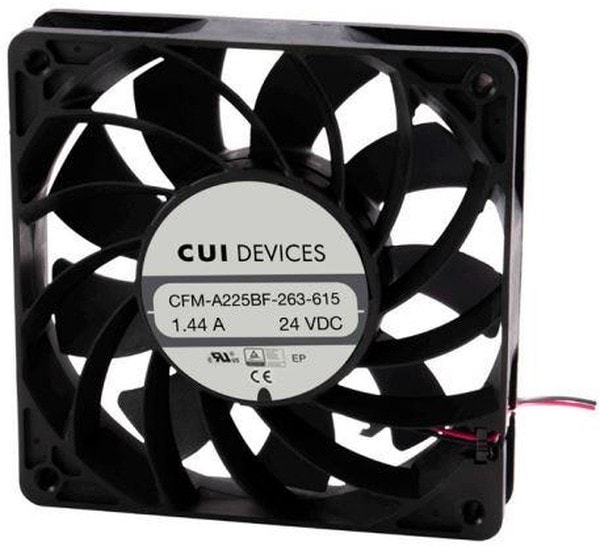 doc056613550 8012150545 CFM-A225BF-253-577-22, DC Fans dc axial fan 120 mm square 25 mm 24 Vdc ball 5300 RPM 169.47 CFM TSPWM Hirschmann — изображение 1