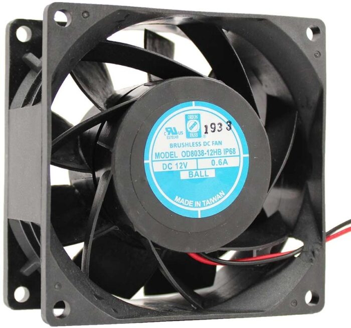8005184147 OD9225-24HBIP68, DC Fans DC Axial Fan, 92x92x25mm, 24VDC, 50CFM, 3.5W, 0.18A, 33dBA, Ball, Wire, IP68 Hirschmann — изображение 2