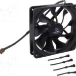 8025812106 AK-FN065-BKT03, Fan: DC; axial; 12VDC; 120x120x25mm; 28.9dBA; HDB; 600?1900rpm Hirschmann