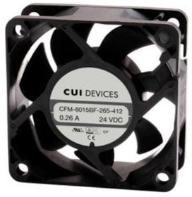 8018734647 CFM-6025BF-275-439-20, DC Fans dc axial fan, 60 mm square, 25 mm, 24 Vdc, ball, 7500 RPM, 35.92 CFM, TS Hirschmann