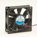 8005184110 OD8025-12HB01A, DC Fans DC Fan, 80x80x25mm, 12VDC, 40CFM, 0.18A, 35dBA, Ball, Wire, Open Collector Tach Hirschmann — изображение 2