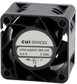 8012193809 CFM-4020CF-295-342-20, DC Fans dc axial fan, 40 mm square, 20 mm, 24 Vdc, omniCOOL, 9500 RPM, 11.88 CFM, TS Hirschmann