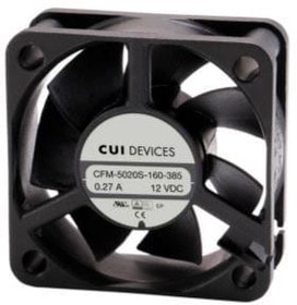 8012188952 CFM-5020S-160-385, DC Fans dc axial fan, 50 mm square, 20 mm, 12 Vdc, sleeve, 6000 RPM, 16.18 CFM Hirschmann