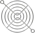 8004890771 08138, Fan Accessories 80mm Wire Form Fan Guard, Bright Nickel Chrome Finish Hirschmann — изображение 2