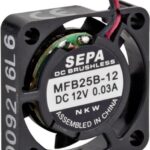 8026524317 DC axial fan, 12 V, 25 x 25 x 6 mm, 1.38 m³/h, 17 dB, ball bearing, SEPA MFB25B12 Hirschmann
