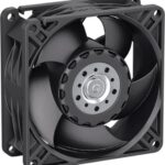 8026524748 DC axial fan, 24 V, 80 x 80 x 32 mm, 56 m³/h, 33 dB, ball bearing, ebm-papst 8314 NN Hirschmann