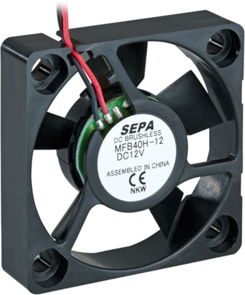 doc057028307 8026765215 DC axial fan, 12 V, 40 x 40 x 10 mm, 11.1 m³/h, 21 dB, ball bearing, SEPA MFB40H12 Hirschmann — изображение 1