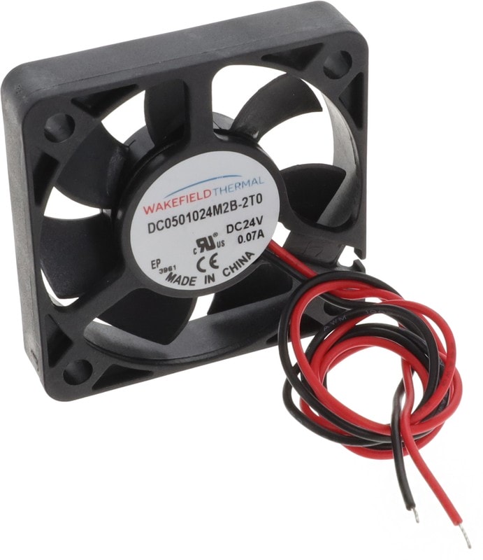 doc057079104 8033847771 DC0501024M2B-2T0, Fan Tubeaxial 24VDC Square - 50mm L x 50mm H Ball 10.5 CFM (0.294m³/min) 2 Wire Leads Hirschmann — изображение 1