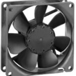8026547618 DC axial fan, 12 V, 80 x 80 x 25 mm, 45 m³/h, 19 dB, sintec slide bearing, ebm-papst 8412 NGMLE Hirschmann