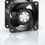 8030963435 DC axial fan, 24 V, 60 x 60 x 32 mm, 5.09 m³/h, 43 dB, ball bearing, ebm-papst 614 J/2 HHPR-010 Hirschmann