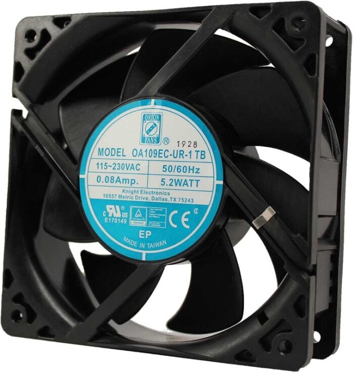 8005493909 OA109EC-UR-1TB, EC Fans EC Fan, Universal Voltage, 120x120x38mm, 110/220VAC, 0.34" Max. Static Pressure Hirschmann — изображение 3