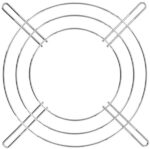 8004890785 08190, Fan Accessories 176mm Wire Form Fan Guard, Bright Nickel Chrome Finish Hirschmann — изображение 2