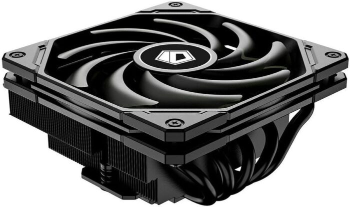 8016695258 Cooler ID-Cooling IS-55 BLACK LGA1700/1200/115X/AM5/AM4 низкопрофильный высота 55mm ( TDP 125W, PWM, 5 тепл.трубок + медная база, FAN 120mm, Hirschmann — изображение 3