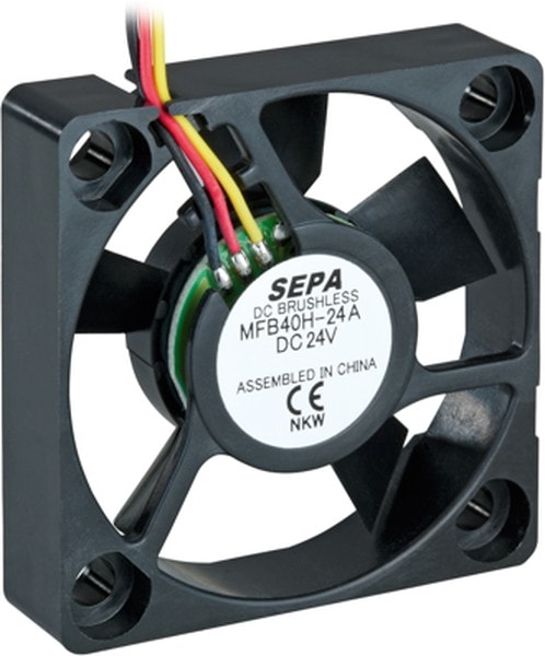 doc057474788 8026525365 DC axial fan, 24 V, 40 x 40 x 10 mm, 11.3 m³/h, 27 dB, ball bearing, SEPA MFB40H24A Hirschmann — изображение 1