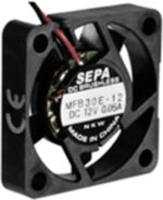 8026535573 DC axial fan, 12 V, 30 x 30 x 6.5 mm, 4 m³/h, 19 dB, ball bearing, SEPA MFB30E12 Hirschmann
