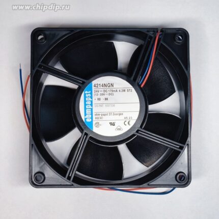 8038676847 Вентилятор Ebmpapst 4214NGN 24V DC 179mA 4.3W 120X38 2pin () Hirschmann