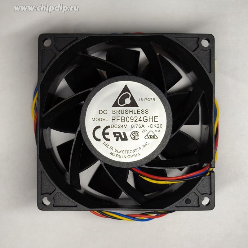 doc057505492 8038935754 Вентилятор Delta Electronics PFB0924GHE 24V DC 0.76A 92X38 4pin Hirschmann — изображение 1