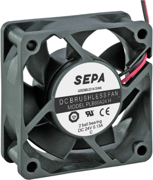 doc057506329 8026537745 DC axial fan, 24 V, 60 x 60 x 25 mm, 36.7 m³/h, 36 dB, ball bearing, SEPA PLB60A24SE16A Hirschmann — изображение 1